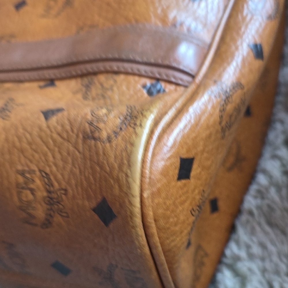 MCM Cognac Visetos Tote Bag - Picture 13 of 14